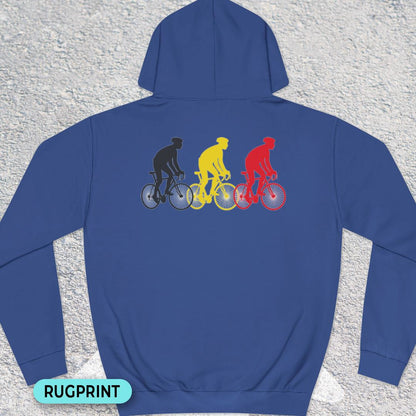 Koersers Belgische driekleur rugprint Hoodie