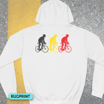 Koersers Belgische driekleur rugprint Hoodie
