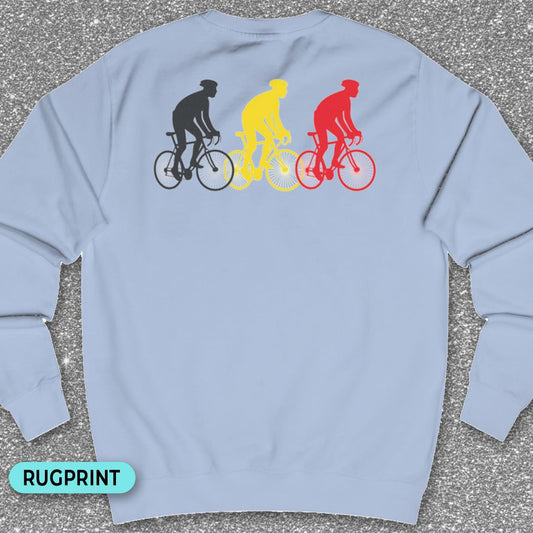 Koersers Belgische driekleur rugprint Sweater