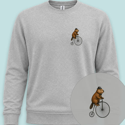 Bever op antieke fiets Sweater