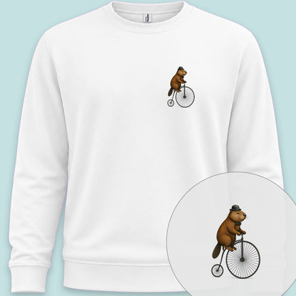 Bever op antieke fiets Sweater