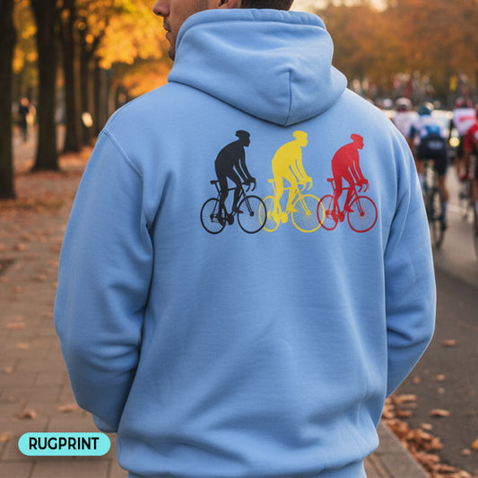 Koersers Belgische driekleur rugprint Hoodie