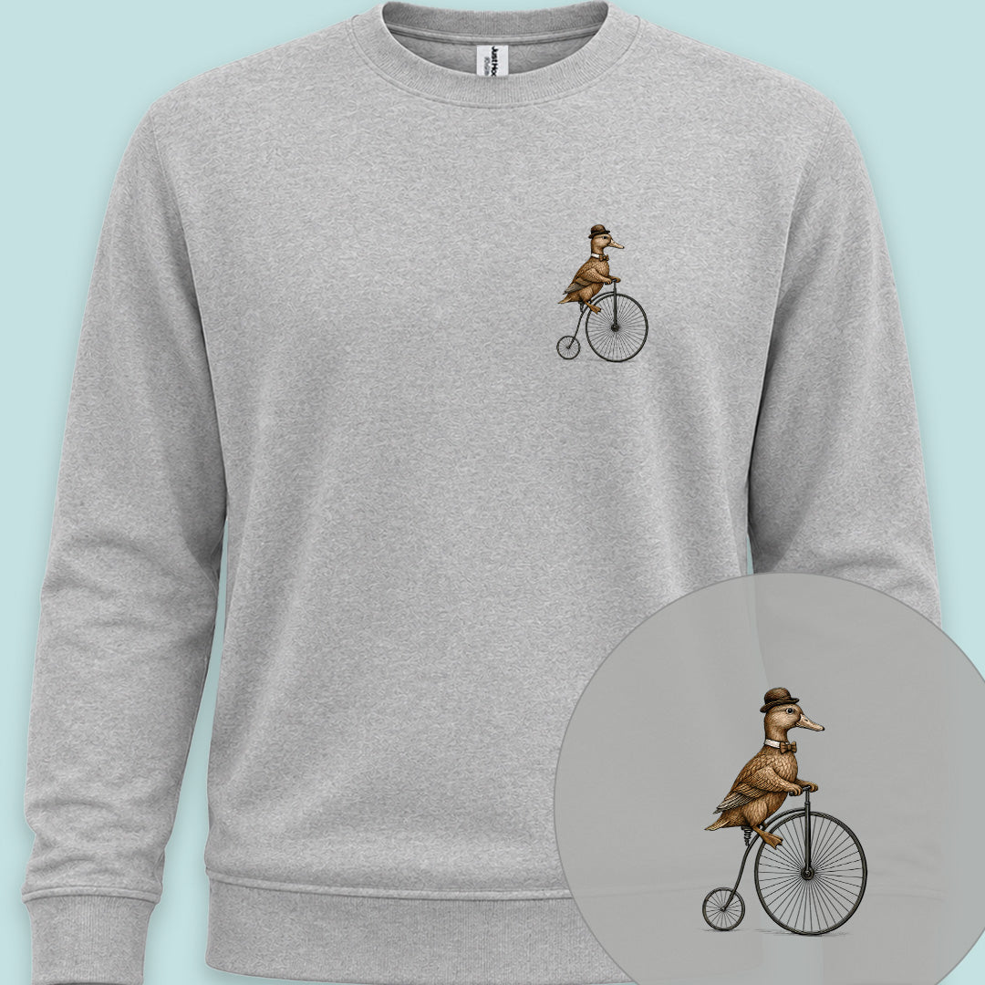 Eendje op antieke fiets Sweater