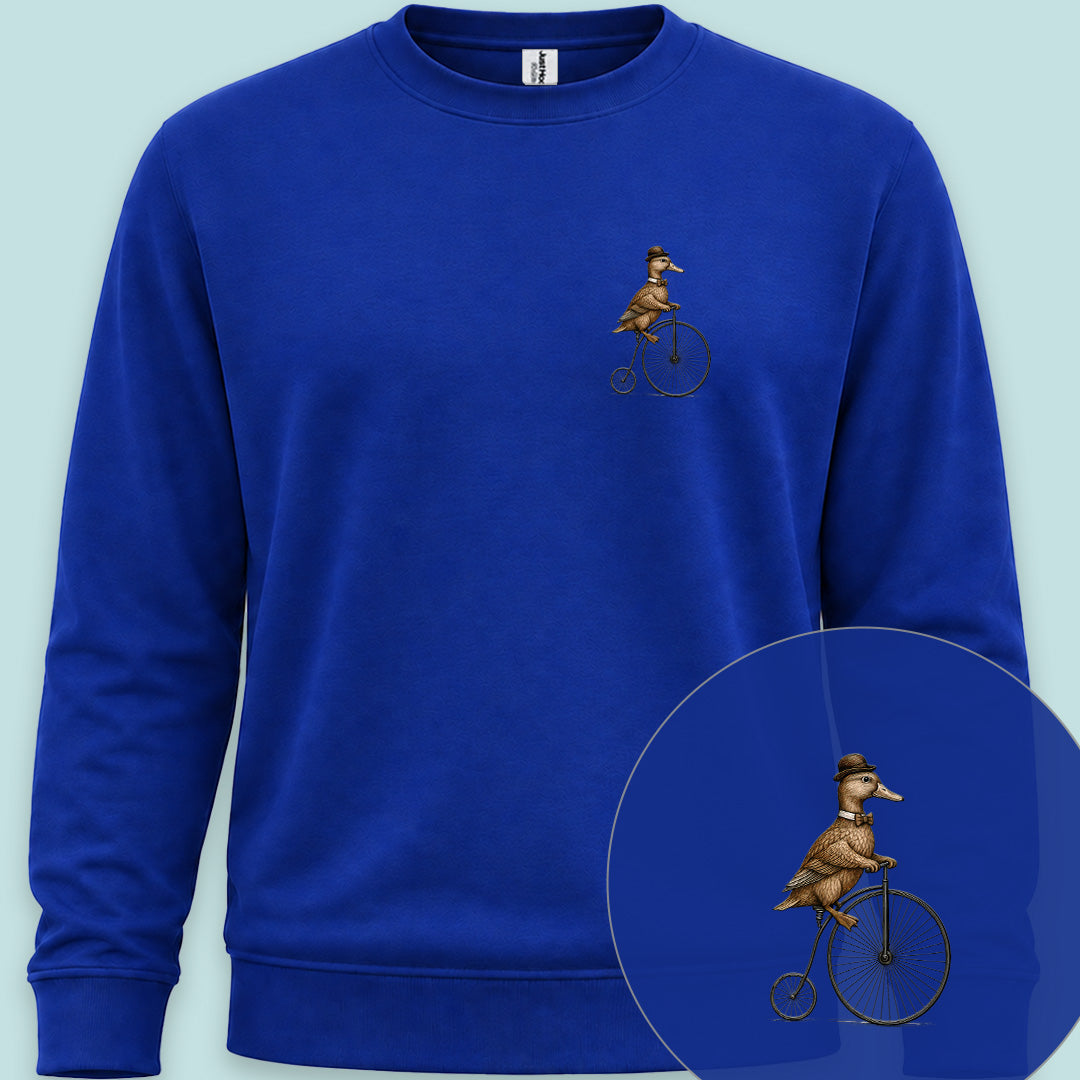 Eendje op antieke fiets Sweater