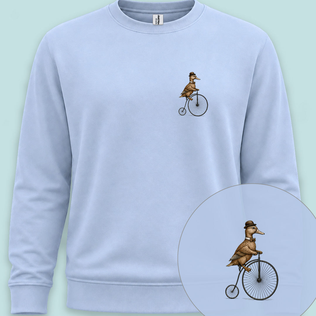Eendje op antieke fiets Sweater