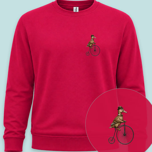 Eendje op antieke fiets Sweater
