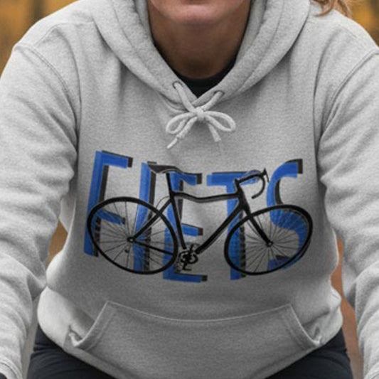Fiets blauw Hoodie