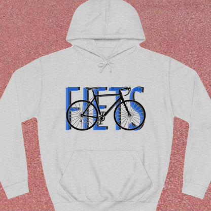 Fiets blauw Hoodie