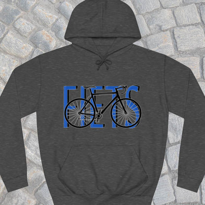 Fiets blauw Hoodie