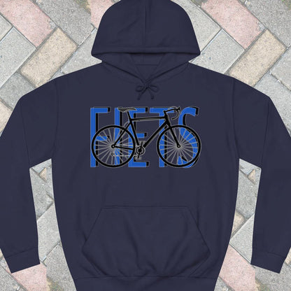 Fiets blauw Hoodie