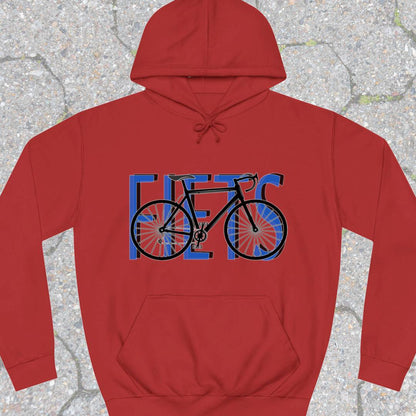 Fiets blauw Hoodie