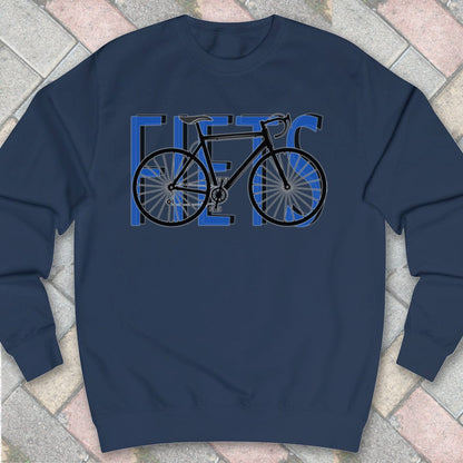 Fiets blauw Sweater
