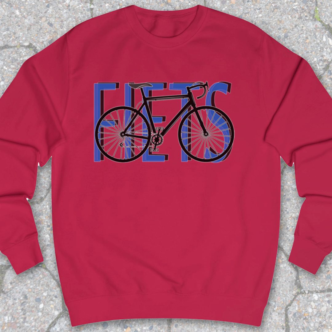 Fiets blauw Sweater