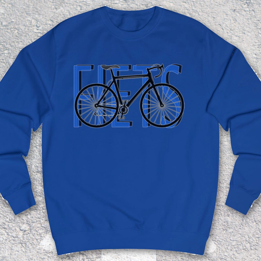 Fiets blauw Sweater