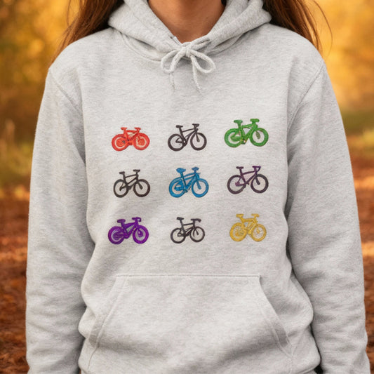 Gekleurde fietsen Hoodie