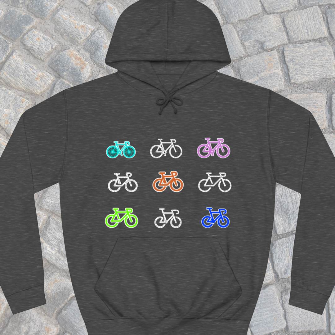 Gekleurde fietsen Hoodie