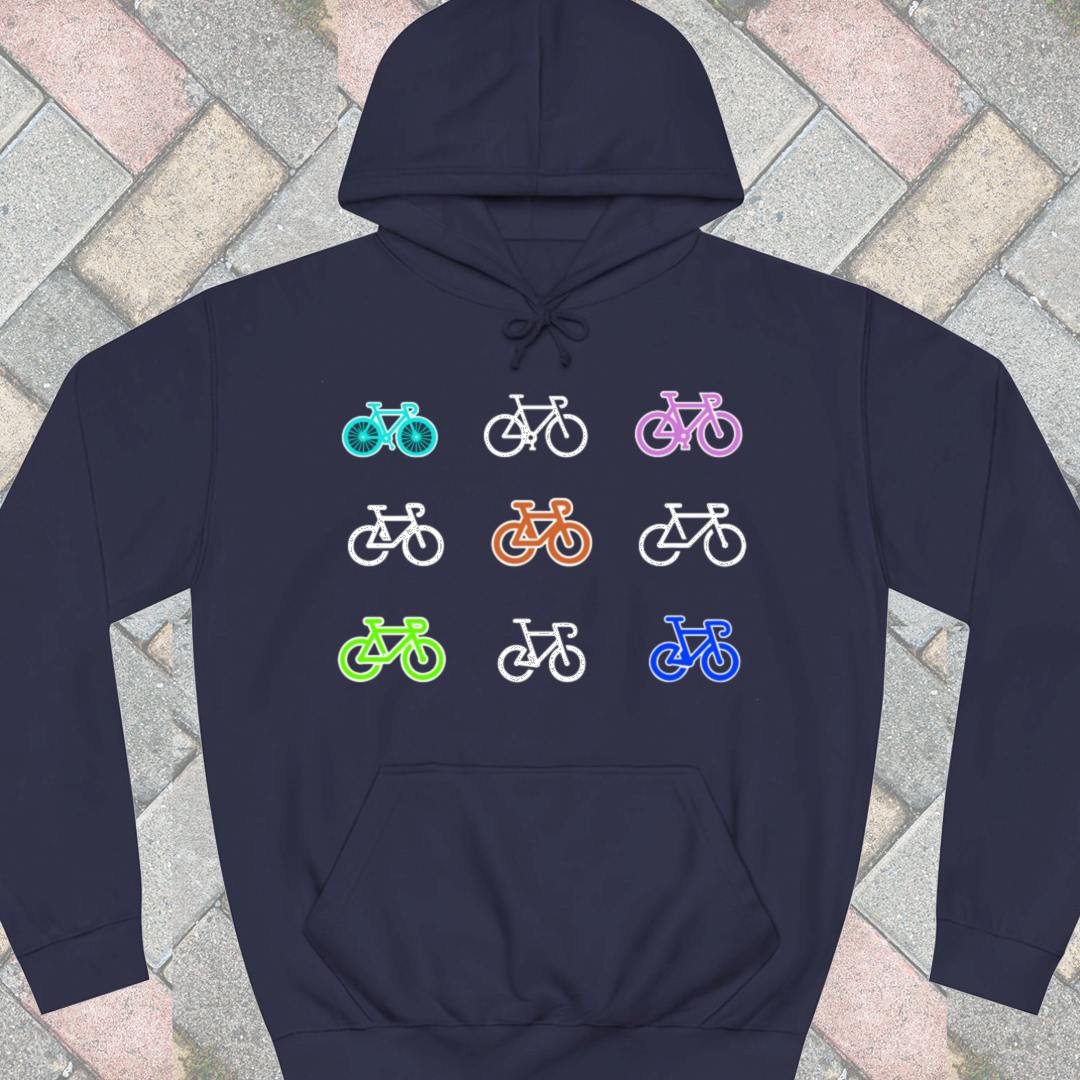 Gekleurde fietsen Hoodie