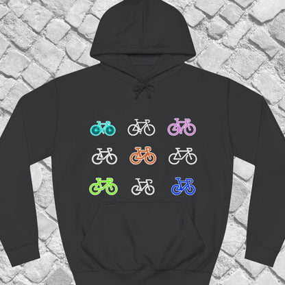 Gekleurde fietsen Hoodie