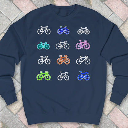 Gekleurde fietsen Sweater