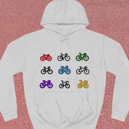 Gekleurde fietsen Hoodie