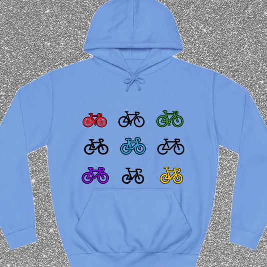 Gekleurde fietsen Hoodie