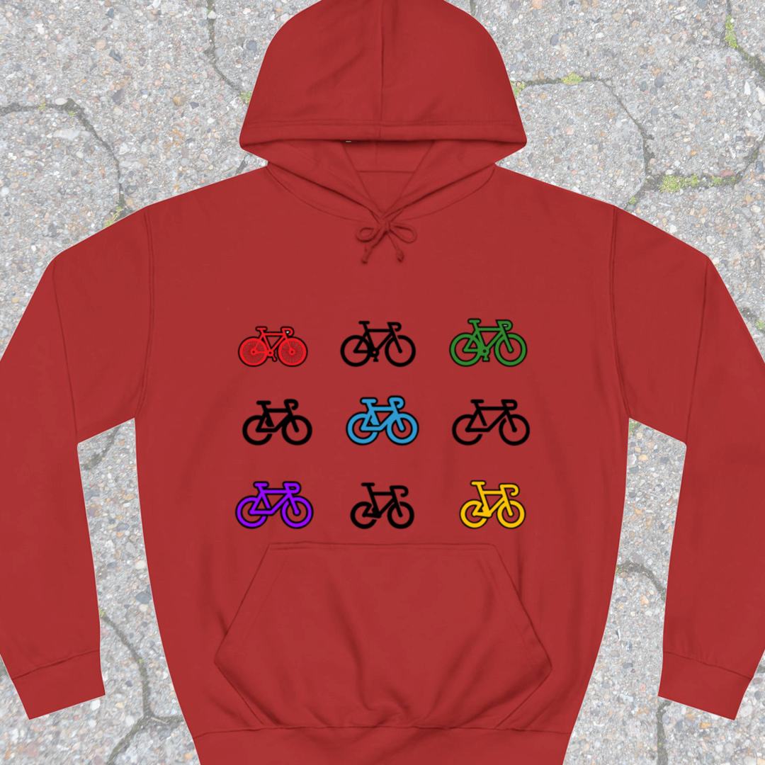Gekleurde fietsen Hoodie