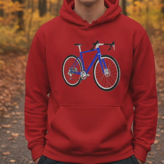 Gravelbike blauw Hoodie
