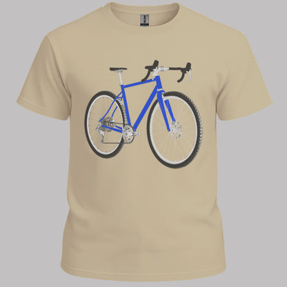 Gravelbike blauw T‑Shirt