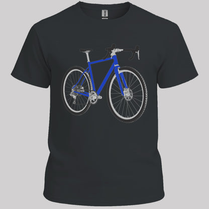 Gravelbike blauw T‑Shirt