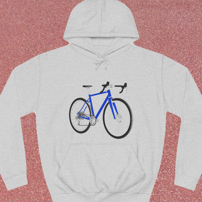 Gravelbike blauw Hoodie
