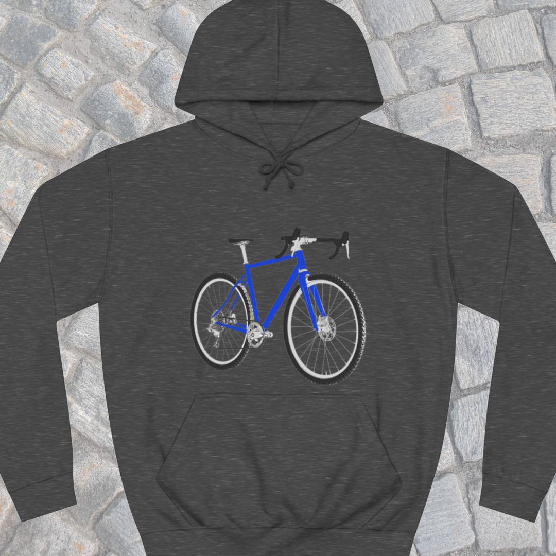 Gravelbike blauw Hoodie