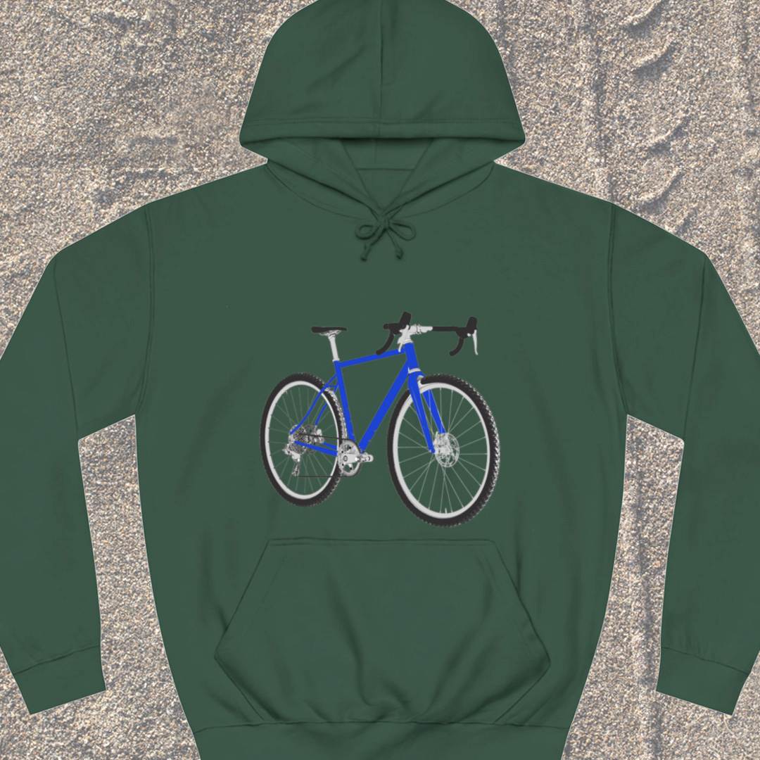 Gravelbike blauw Hoodie
