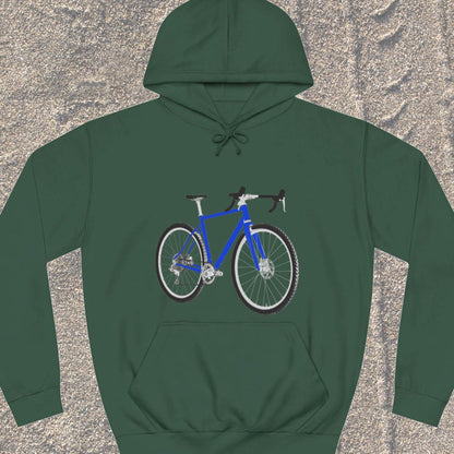 Gravelbike blauw Hoodie