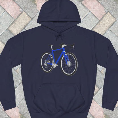 Gravelbike blauw Hoodie
