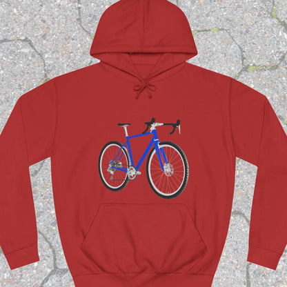 Gravelbike blauw Hoodie