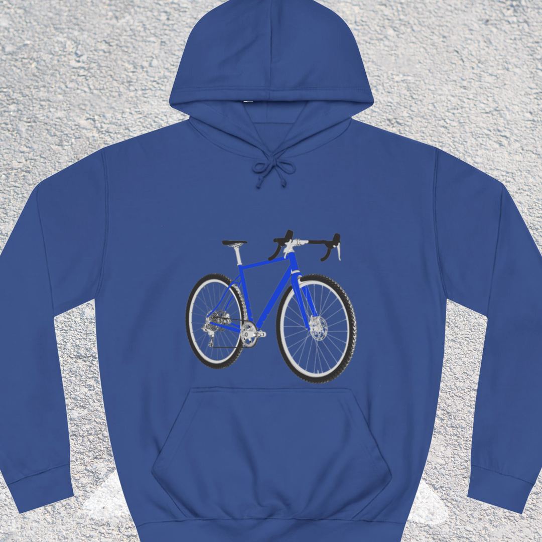Gravelbike blauw Hoodie