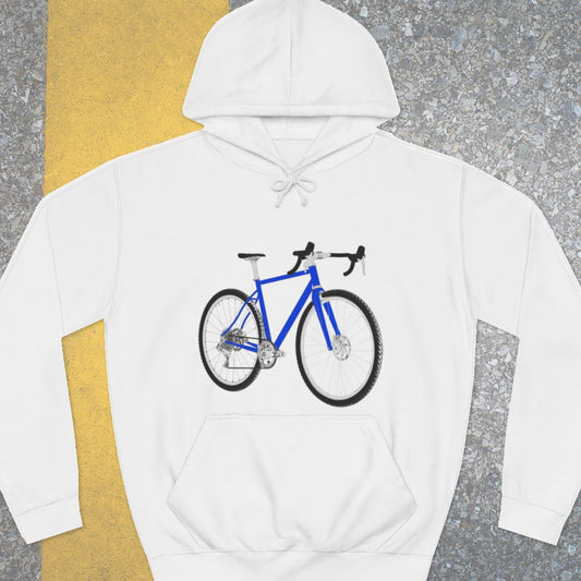 Gravelbike blauw Hoodie