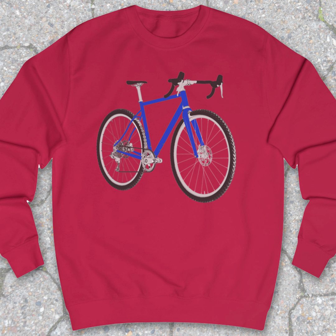 Gravelbike blauw Sweater