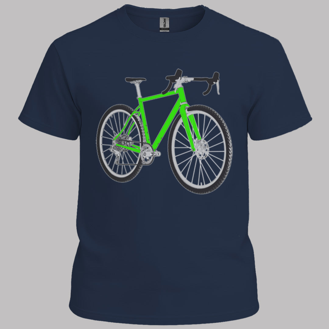 Gravelbike groen T‑Shirt