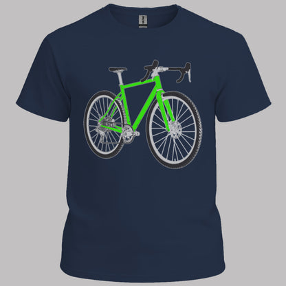 Gravelbike groen T‑Shirt