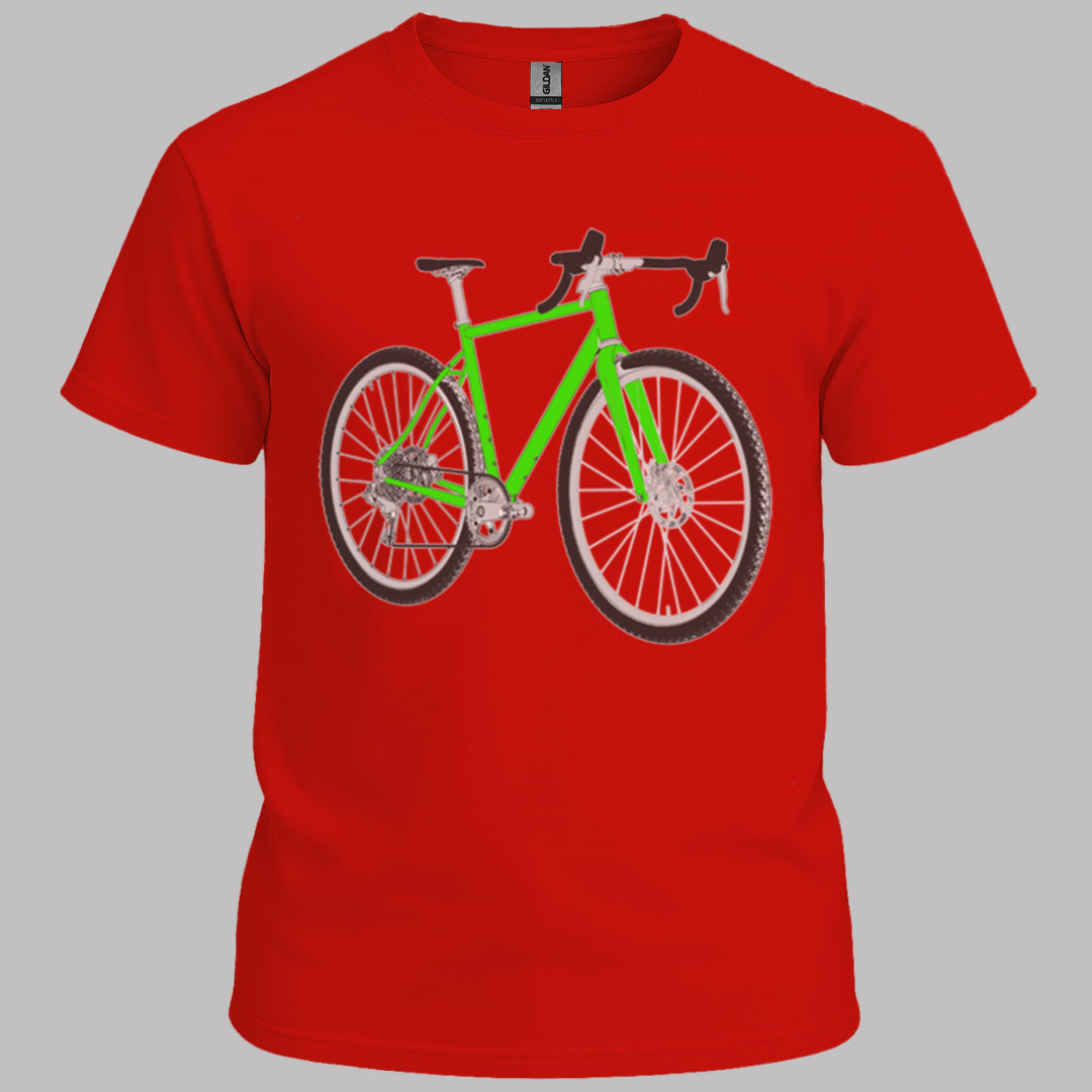 Gravelbike groen T‑Shirt