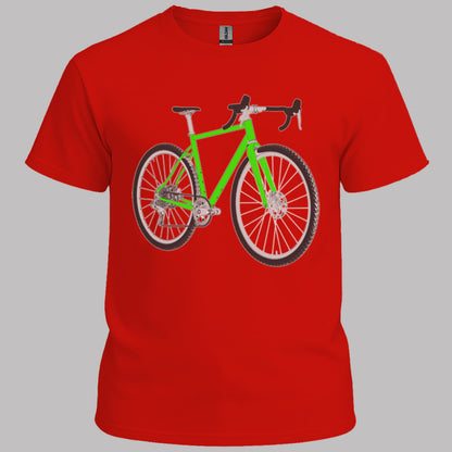Gravelbike groen T‑Shirt