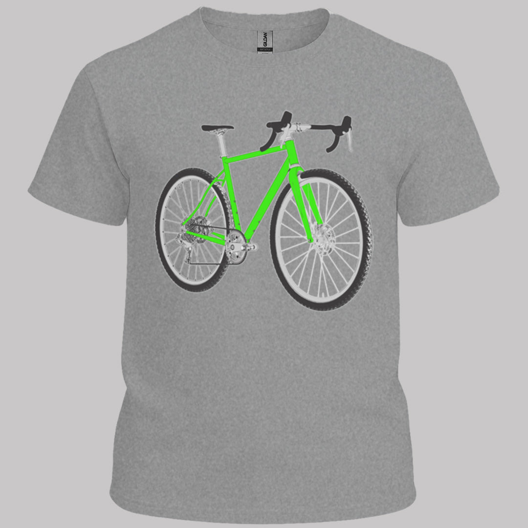 Gravelbike groen T‑Shirt