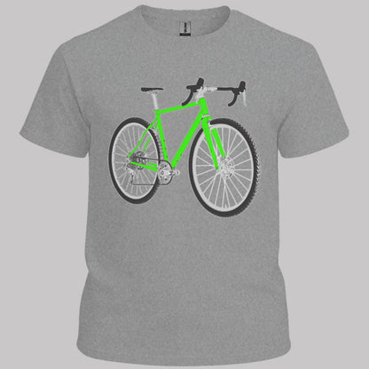 Gravelbike groen T‑Shirt