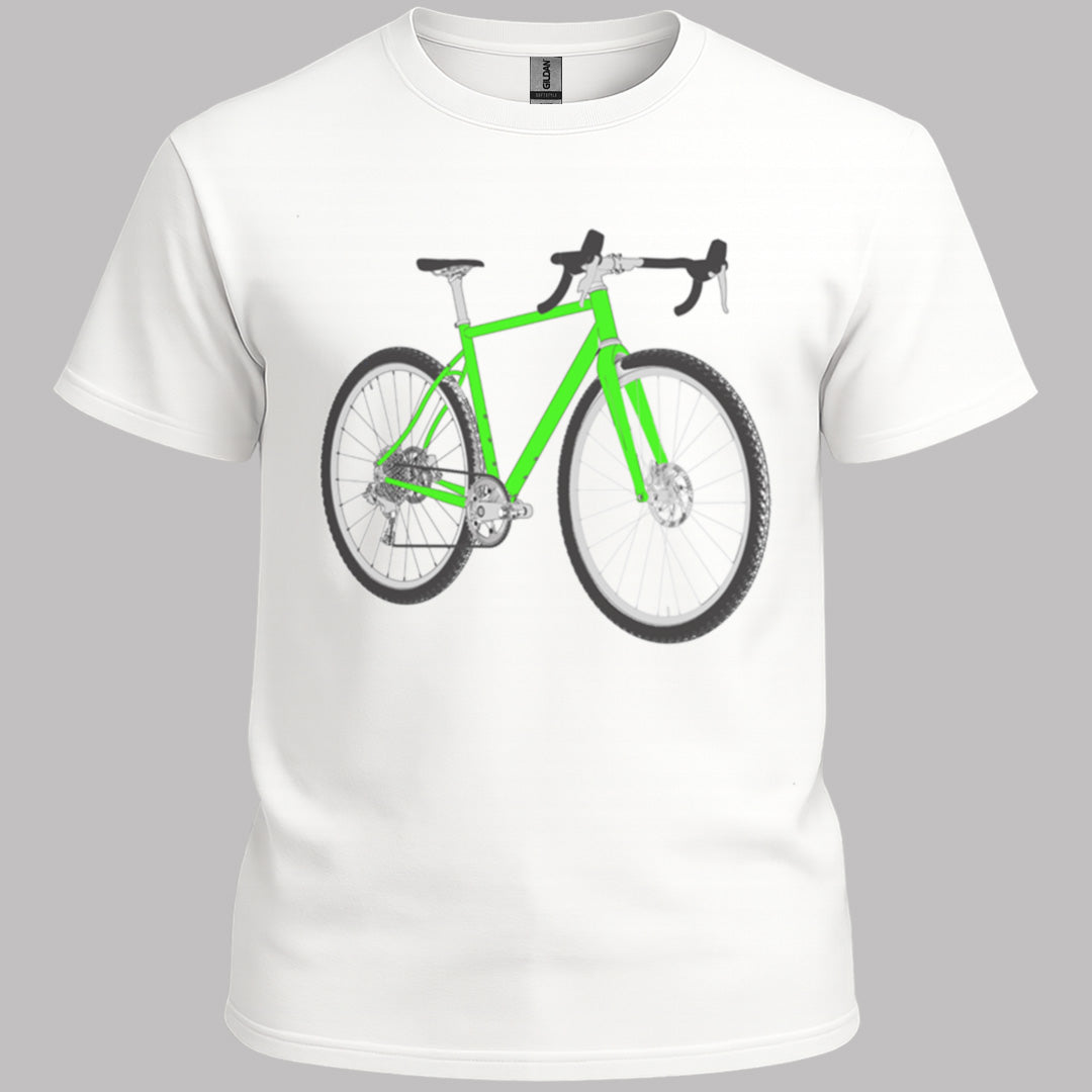 Gravelbike groen T‑Shirt