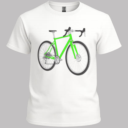 Gravelbike groen T‑Shirt