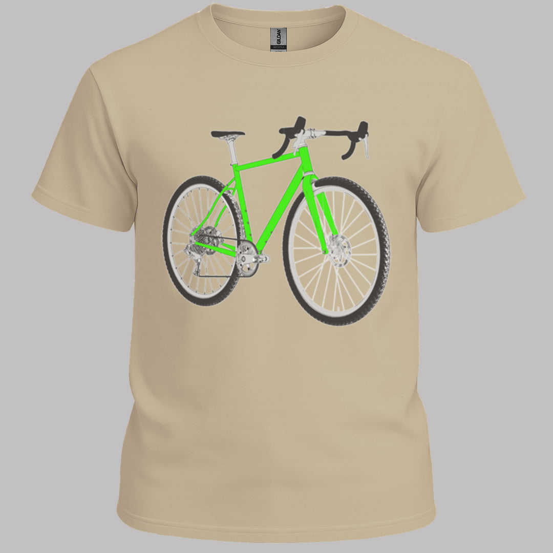 Gravelbike groen T‑Shirt