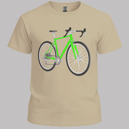 Gravelbike groen T‑Shirt