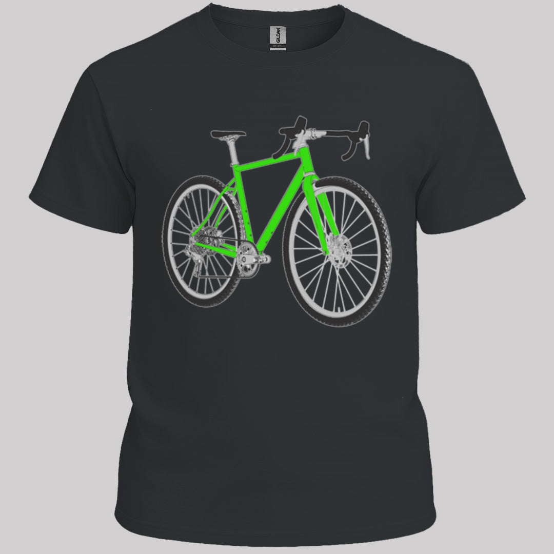 Gravelbike groen T‑Shirt
