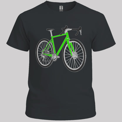 Gravelbike groen T‑Shirt